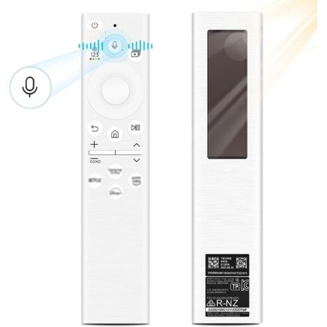 SJQKA BN59-01391A Télécommande de Remplacement pour Samsung, Télécommande vocale Universelle Solaire pour Samsung Smart TVs avec 4 Touches de Raccourci
