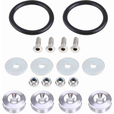Bnineteenteam Kit de Promotion Rapide pour Pare-chocs avec Machine à Laver en Alliage en Aluminium pour Robe de Pare-chocs Arrière [4] (SILVER).