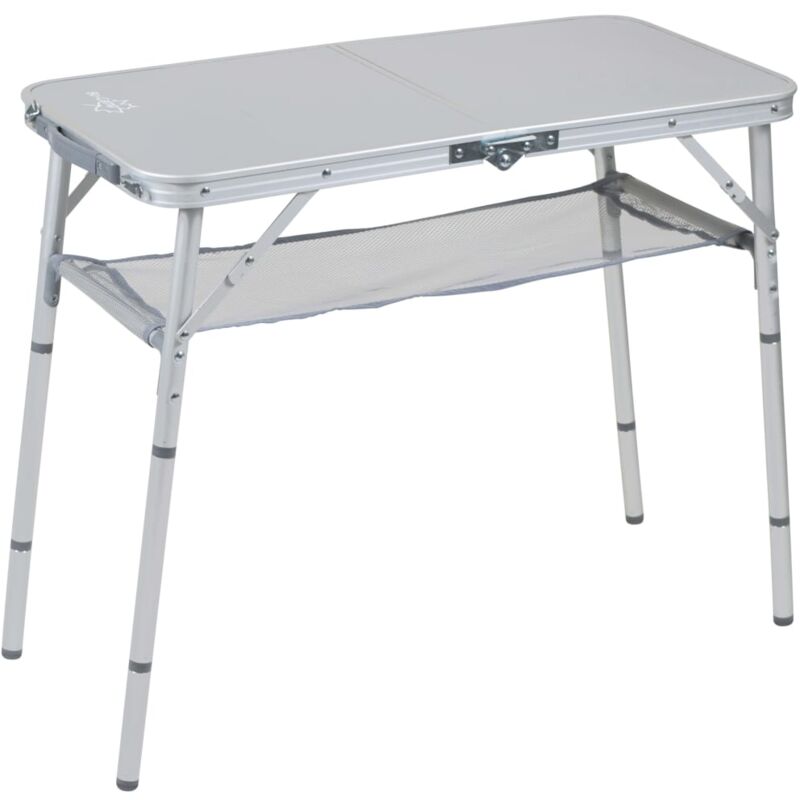 

Bo-Camp Mesa plegable de camping Premium aluminio 80x40 cm - Gris