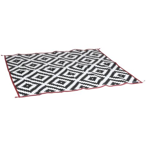 main image of "Bo-Camp Outdoor Rug "Chill mat Lewisham M" 2x1,8 m Black and White - Multicolour"