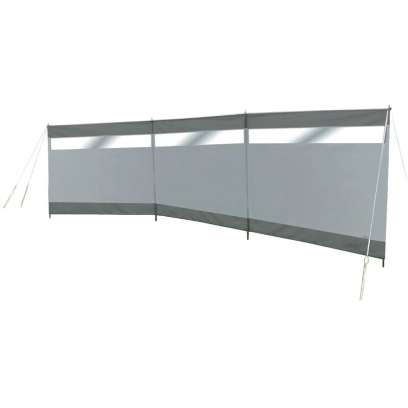 

Paravientos con ventana Dennis gris 500x140 cm - Gris - Bo-camp