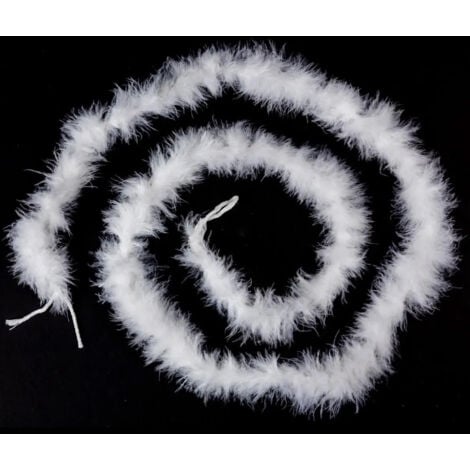 Boa ou guirlande en plumes Blanc 2 m