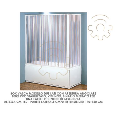 BoA te de bain pliante 2 faces en PVC h 150 cm 70 x170 150 cm ouverture d&39angle