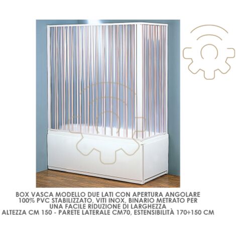 BoA te de bain pliante 2 faces en PVC h 150 cm 70 x170 150 cm ouverture d&39angle