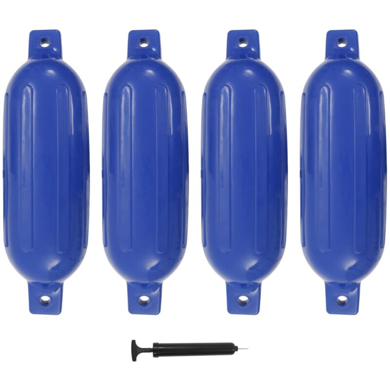 Boat Fenders 4 Pcs Blue 58.5x16.5 Cm Pvc Vidaxl