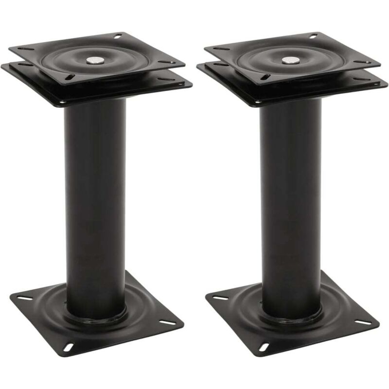 2 Pcs Boat Seat Pedestals With 360° Seat Swivel Steel Vidaxl