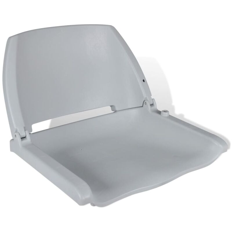 Boat Seat Foldable Backrest No Pillow Grey 48x51x41 Cm Vidaxl