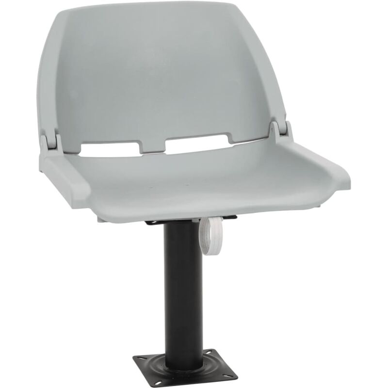 2 Piece Foldable Boat Seat Set No Pillow Grey 48x51x41 Cm Vidaxl