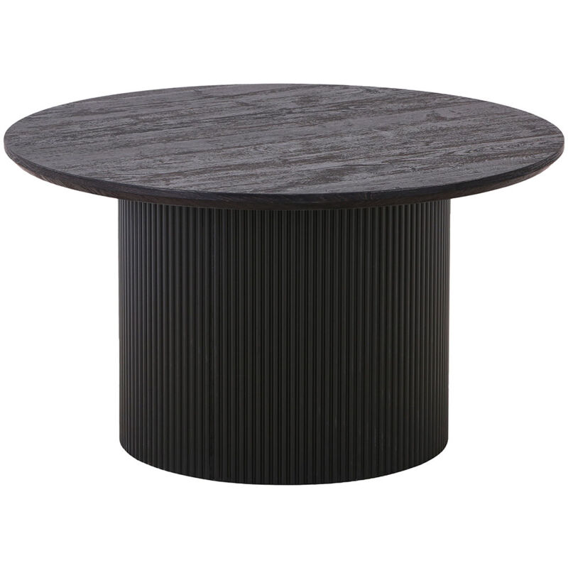 Ebuy24 Boavista Couchtisch Ø80cm Dunkelbraun.