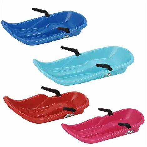 Bob Neve Bambini 80x33 cm Plastica Colorata con Freno e Sterzo