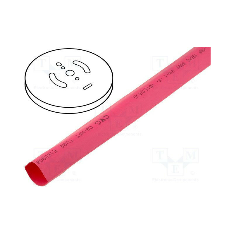 

Tubo Termorretráctil 3,2mm ROJO (150m)