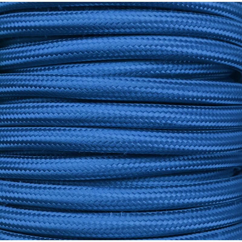 

Bobina 25 m. cable textil decorativo azul Klein liso mate (CIR62CM16)