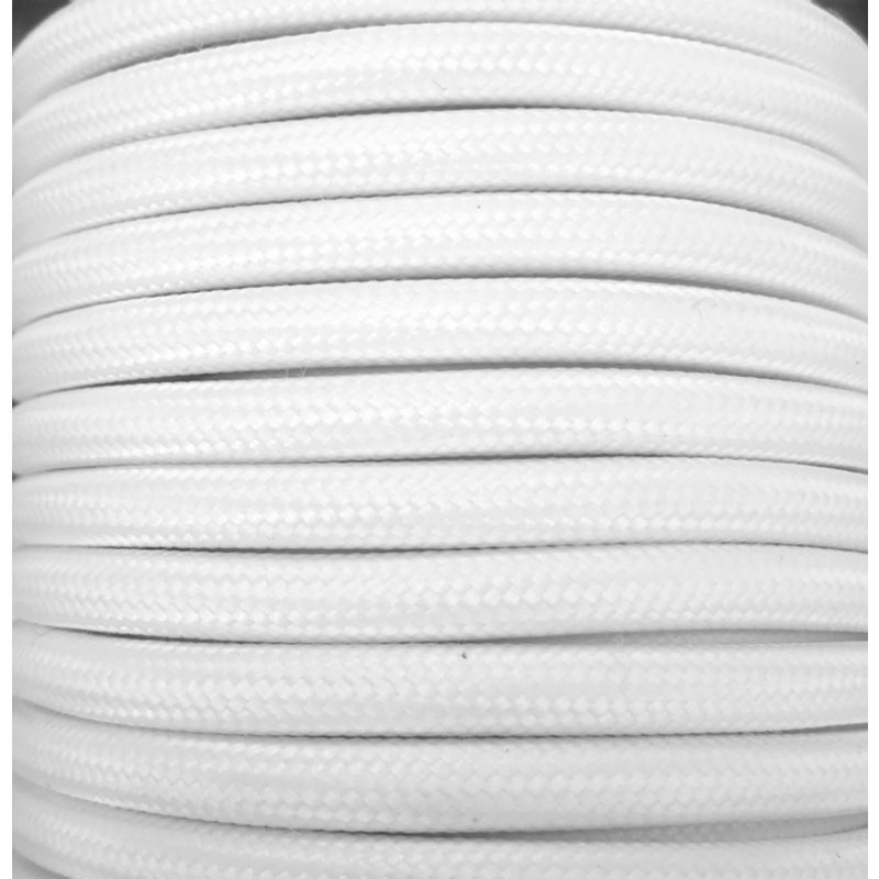 

Bobina 25 metros cable textil decorativo blanco liso mate (CIR62CM01)