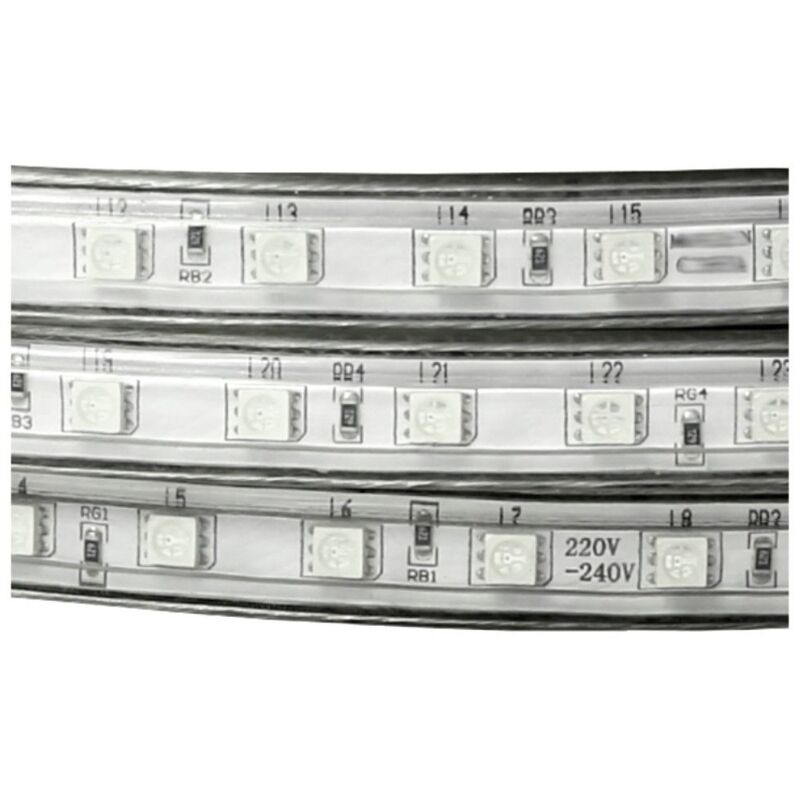Tira de led 220V rgb exterior 10w metro bobina 50 metros Corte 100 cm - Jandei