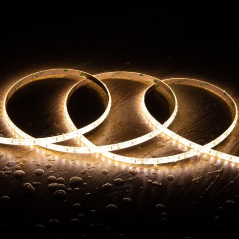Bobina 5m Striscia LED 24V SMD 120 LED/m 10W/m 1000lm/m Larga 8mm IP65 Taglio 5cm 4000K Bianco Naturale