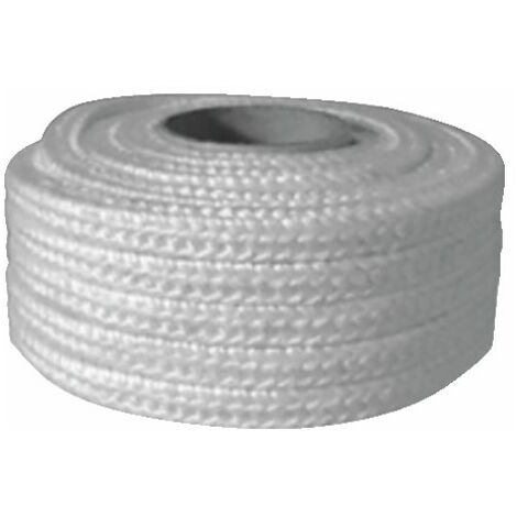 Bobina 5mt treccia vetro bianca 18x18mm