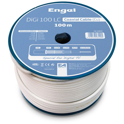 Bobina cable coaxial profesional cobre