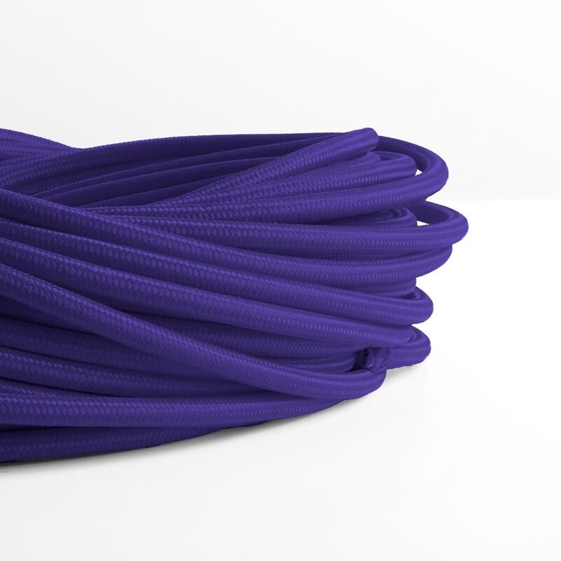 

Cable eléctrico textil 2x0.75 de colores estilo nórdico | Violeta - 10 metros