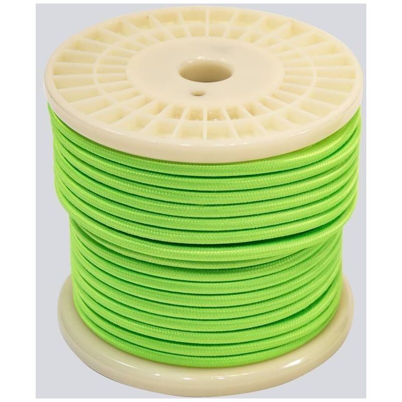 

Cable eléctrico decorativo textil 2x0,75 colores flúor | verde flúor - 10 metros