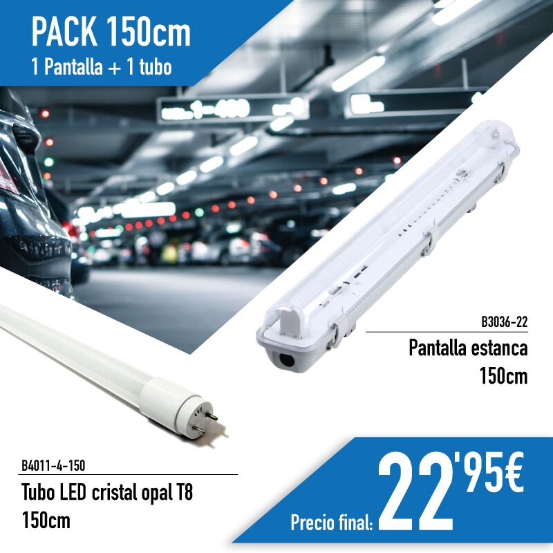 

Kit de Pantalla Estanca con 1 Tubo LED T8 cristal 150cm | 61937518e19c3