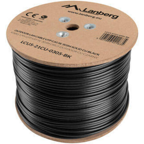 BOBINA CAT.6 LANBERG SFTP 305M SOLID CU CPR + FLUKE PASSED GRIS