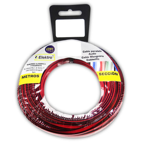 Bobina Cavo Parallelo 2x1,5mm Nero/rosso 25m (audio)