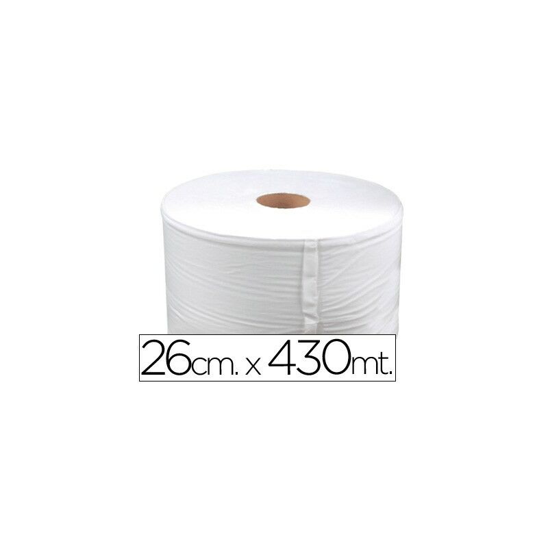 

Papel secamanos industrial 26 cms de ancho x 400 mts aprox diametro 33,5 cm para el dispensador 46826 (pack de 2 uds.)