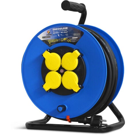 Bobina con 4 prese - cavo h07en-3g1,5mm²-25m - I-watts Pro