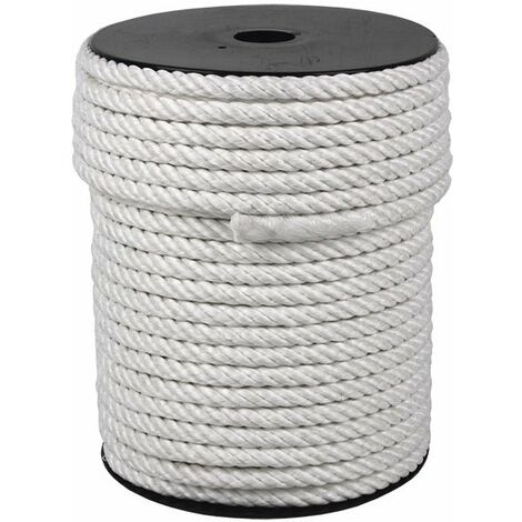 Bobina Corda In Nylon 4/C 10Mm 50 M Bianco