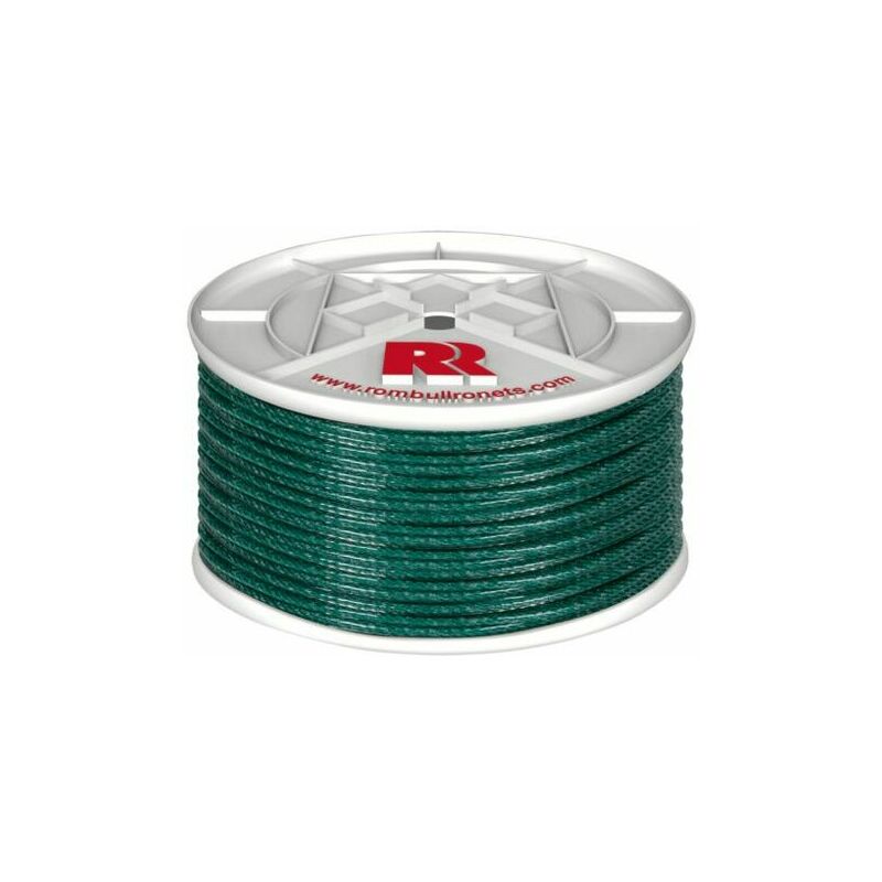 

Rombull Ronets - CUERDA CABLEADA PLASTIFICADA 4CABOS 5MM VERDE 100M