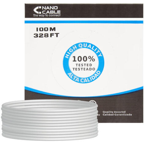 Bobina de Cable RJ45 FTP Nanocable 10.20.0702-FLEX Cat.5e/ 100m/ Gris
