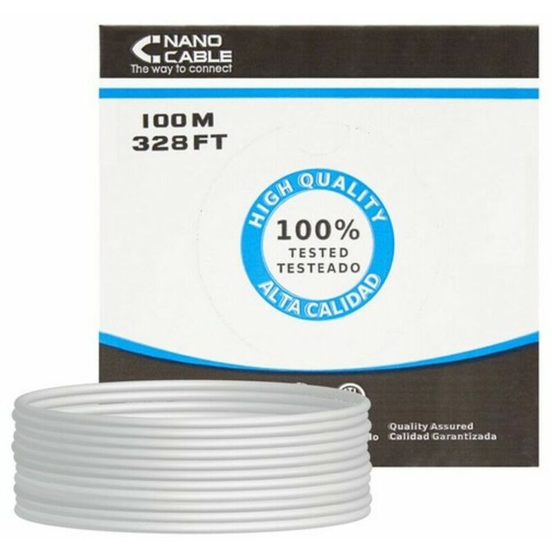 

NANOCABLE Cable RJ45 Categoría 5e UTP NANOCABLE 10.20.0302-FLEX Gris (100 M)