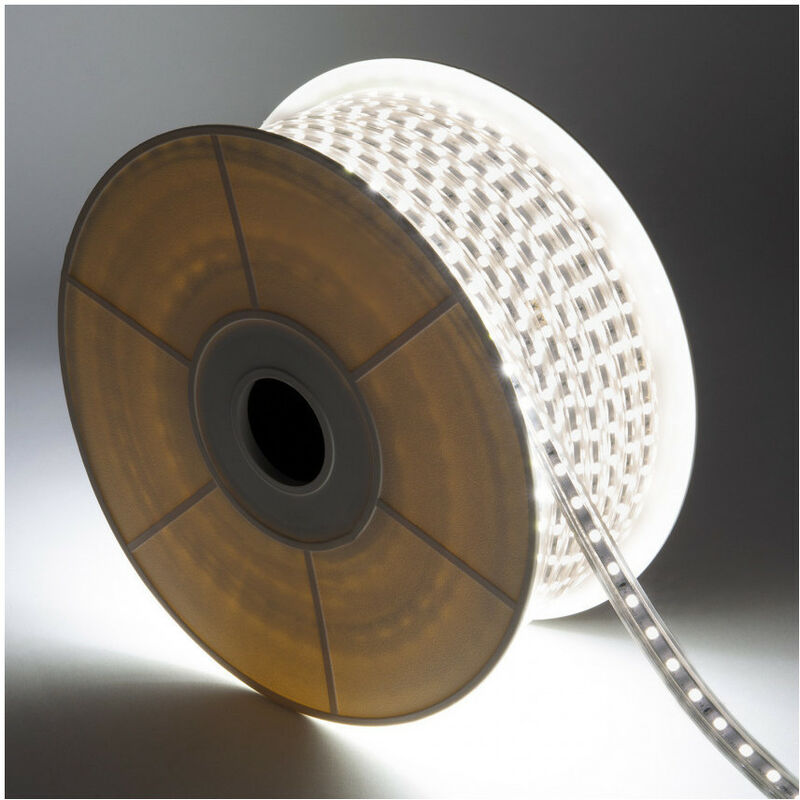 

Bobina de Tira LED Regulable 220V AC 60 LED/m 50m Blanco Neutro IP65 Corte cada 100 cm