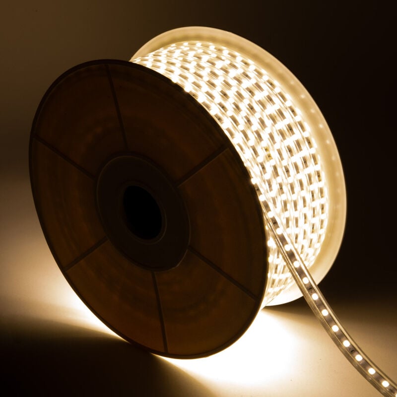 

Bobina de Tira LED Regulable 220V AC 60 LED/m 50m Naranja IP65 Corte cada 100 cm