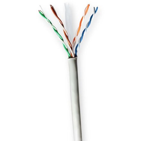 Bobina di cavo di rete  cat6  fisso  uutp  cca  1000 m  per interni  rotondo  pvc  grigio  confezione regalo 83961363 83961363 83961363 83961363