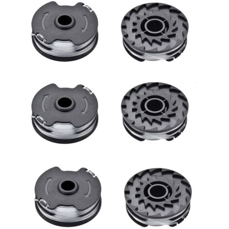 Bobina di filo per Parkside PRTA 20-Li A1 / B2 / C3 Bobine di filo di ricambio per decespugliatori a batteria LIDL Parkside PRTA 20-Li A1 / B2 / C3, PRT 300 A1, PRT 550 A1 / A3 (6 pezzi)