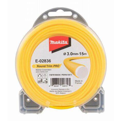 Bobina di filo tondo Ø3 mm x 15 m MAKITA per decespugliatori - E-02836