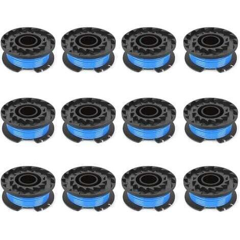 Bobina di ricambio Poweka compatibile con diametro 1,65 mm per decespugliatori serie 4 da 24 V G24LT25 G24LT G24LT28 G24LT30M, 8 m di filo per bobina, 1,65 mm (10 bobine)