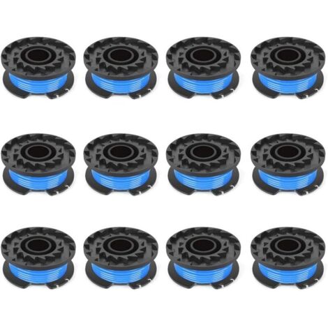 Bobina di ricambio Poweka compatibile con diametro di 1,65 mm per tagliaerba serie 4 G24LT25, G24LT, G24LT28 e G24LT30M da 24 V, 8 m di filo per bobina, 1,65 mm, (10 bobine)