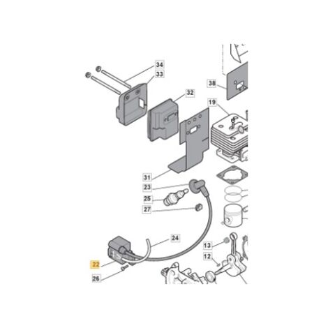 Bobina elettronica decespugliatore modelli BL260H SBL260H 118801574/0 STIGA