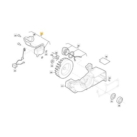 Bobina elettronica motosega modelli AC38 AC42 ORIGINALE STIGA 118804370/0