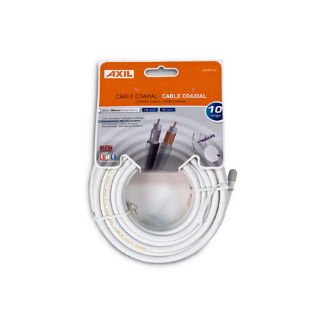 Bobina Engel De Cable Coaxial De 10M Blanco Colgable Ca0712E