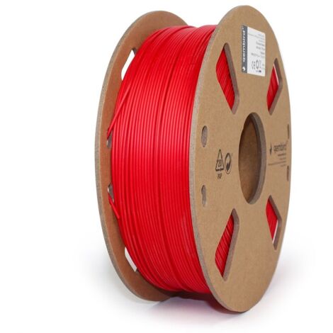 BOBINA FILAMENTO PLA GEMBIRD 1Kg ROJO