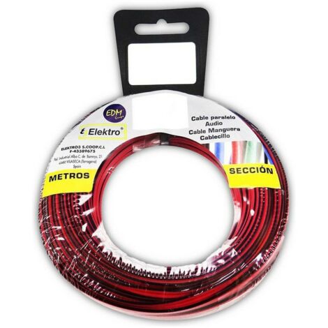 Bobina parallela 2x0,75mm rosso/nero 25mts (audio)