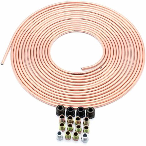 Kit Tubi Freno Acciaio 4,75mm - 5m + Raccordi Per Svasatura DIN | AUPROTEC - Foto 2