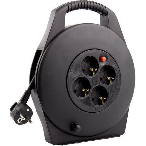 Bobina Prolunga Cavo Elettrico 10m 3x1.5 mm Nero