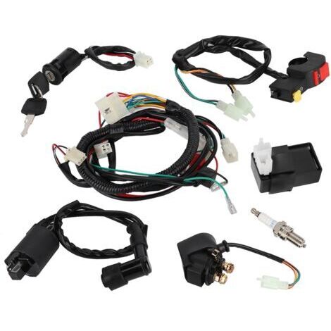 Bobina solenoide, pratico kit di cablaggio, resistente all'abrasione, universale, robusto e leggero per ATV/moto fuoristrada da 150cc
