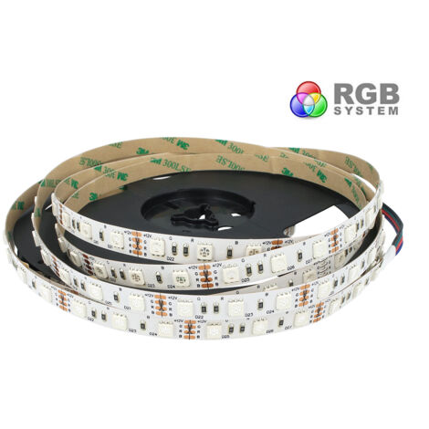 Bobina Striscia Led RGB 12V 300 Smd 5050 IP20 Biadesivo 3M