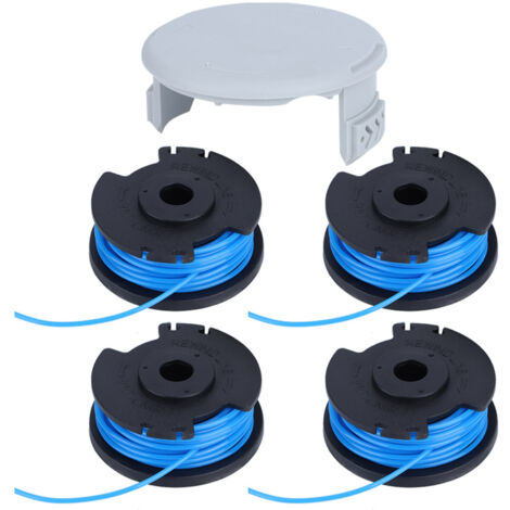 Bobinas para desbrozadora Ryobi AC14RL3A/AC80RL3 – 4 piezas, ABS+Nylon Azul