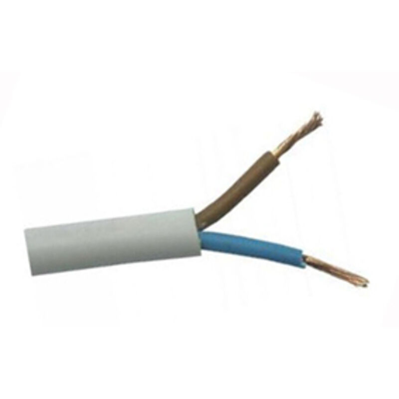 Bobine 100m Tuyau électrique blanc 2x1mm 500v Man2x1/blanc